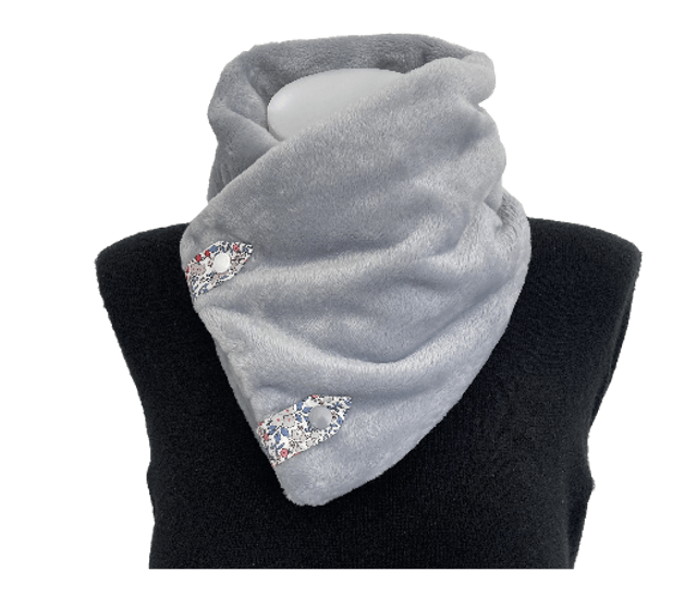 Cache cou doudou Adulte Gris perle Taille unique 