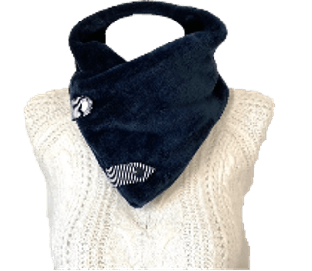 Cache cou doudou Adulte bleu marine Taille unique