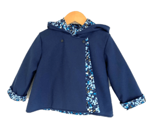 Manteau cape bleu