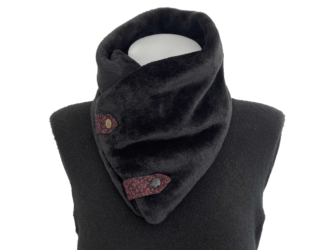 Cache cou doudou Noir adulte Taille unique