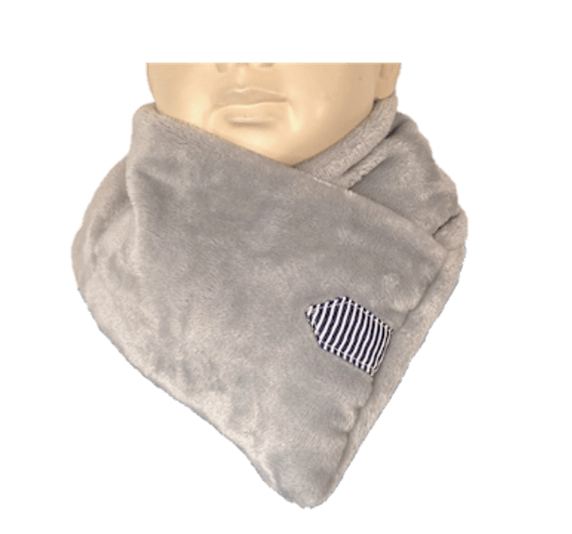 Cache cou doudou enfant gris perle Taille unique