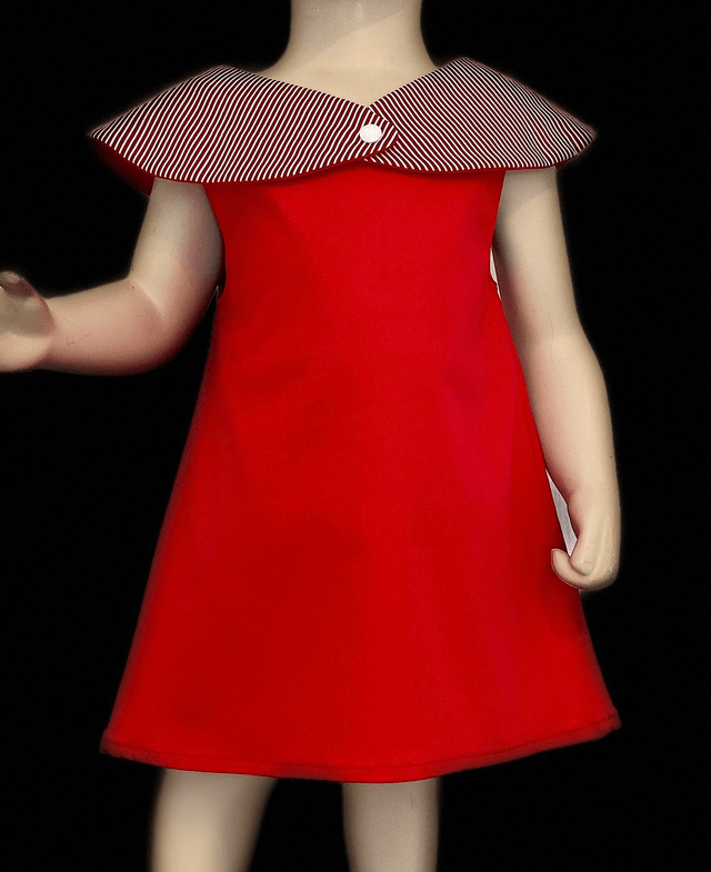 Robe col marin rouge