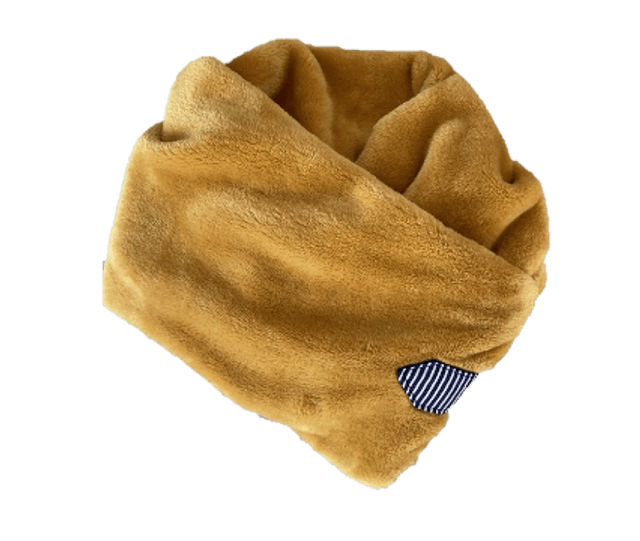 Cache cou doudou enfant jaune moutarde Taille unique