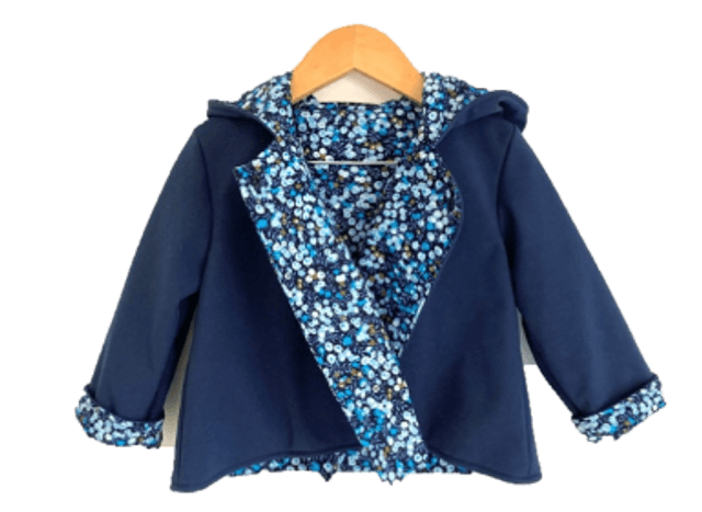 Manteau cape bleu