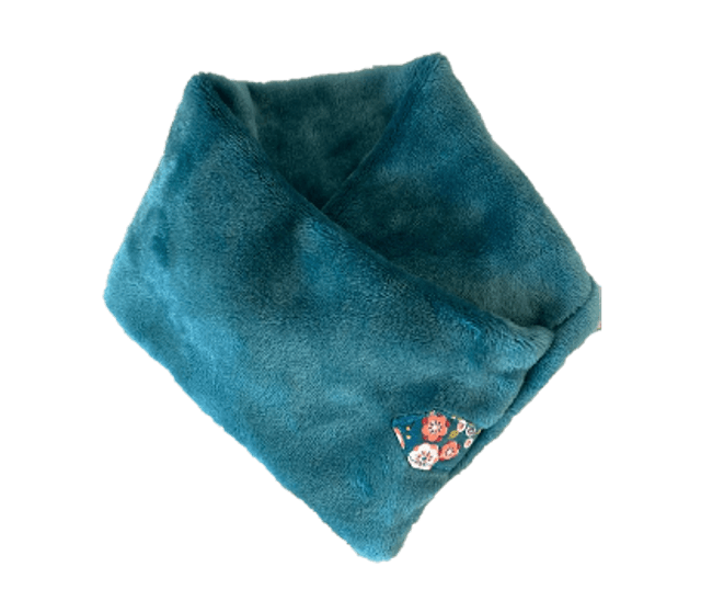 Cache cou doudou enfant Bleu Canard Taille unique