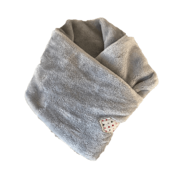 Cache cou doudou enfant gris perle Taille unique
