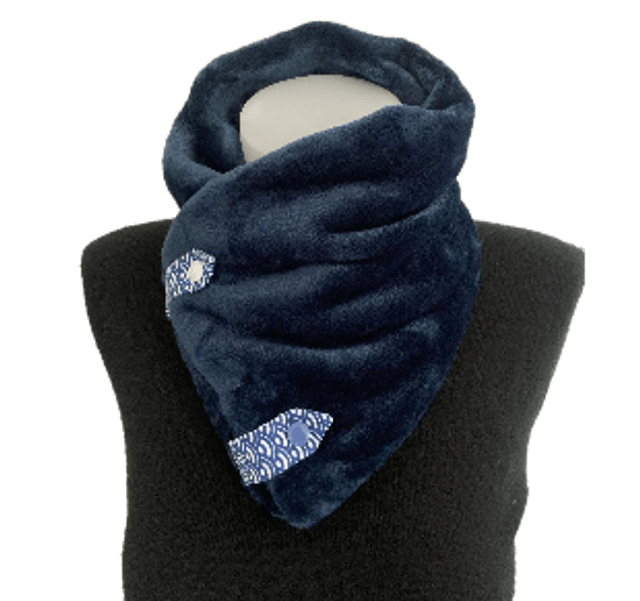 Cache cou doudou Adulte bleu marine Taille unique