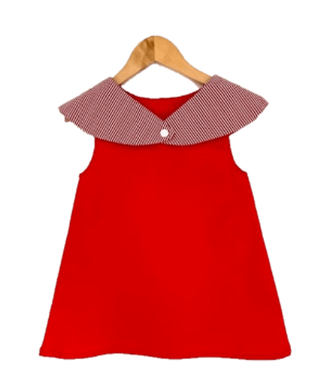 Robe col marin rouge