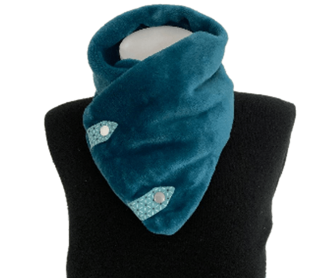 Cache cou doudou Adulte bleu canard Taille unique