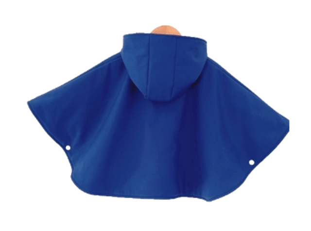 Cape de pluie "Baleine" bleu cobalt