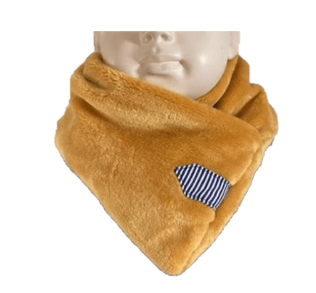 Cache cou doudou enfant jaune moutarde Taille unique