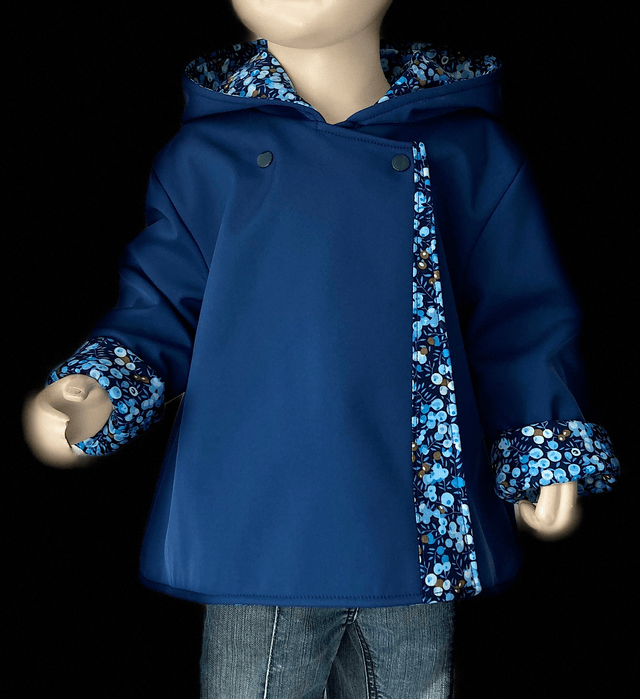 Manteau cape bleu
