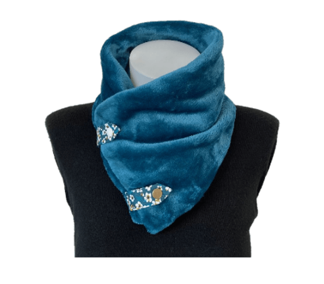 Cache cou doudou Adulte bleu canard Taille unique