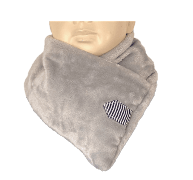 Cache cou doudou enfant gris perle Taille unique
