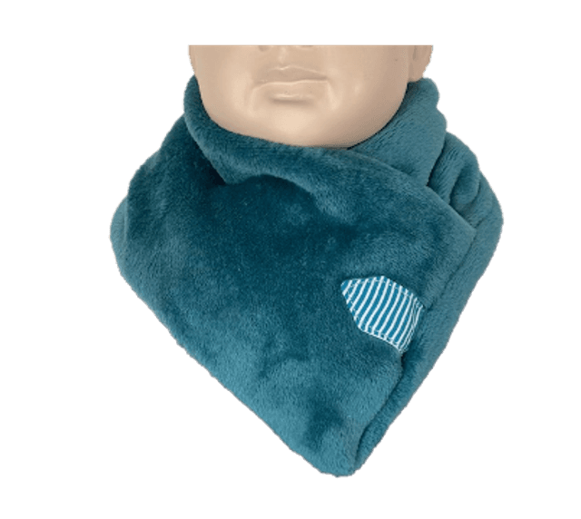 Cache cou doudou enfant Bleu Canard Taille unique