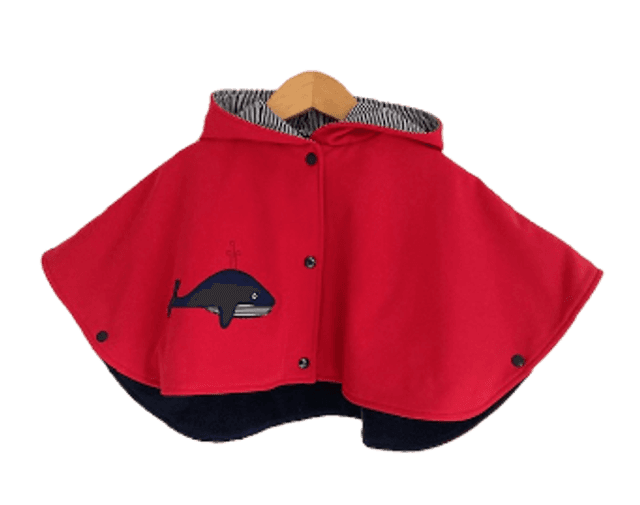 Cape de pluie &quot;Baleine&quot; Rouge