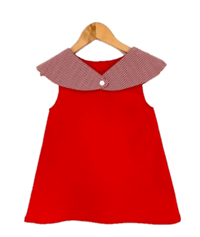Robe col marin rouge