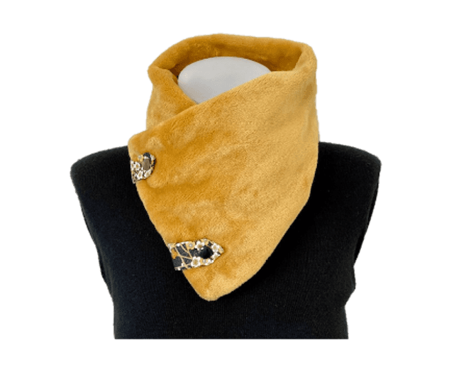 Cache cou doudou Jaune moutarde adulte Taille unique 